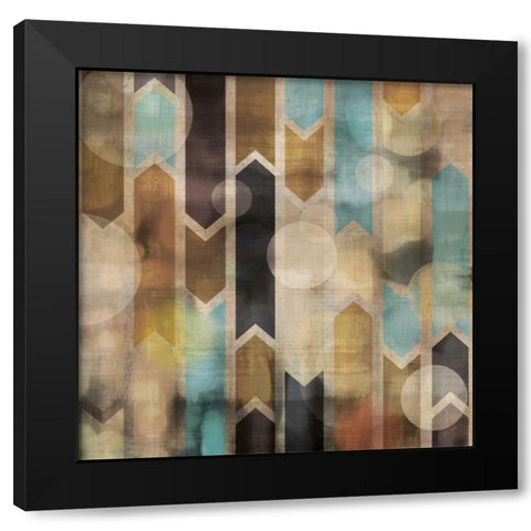 Bokeh Pattern III Black Modern Wood Framed Art Print by Craven, Katrina