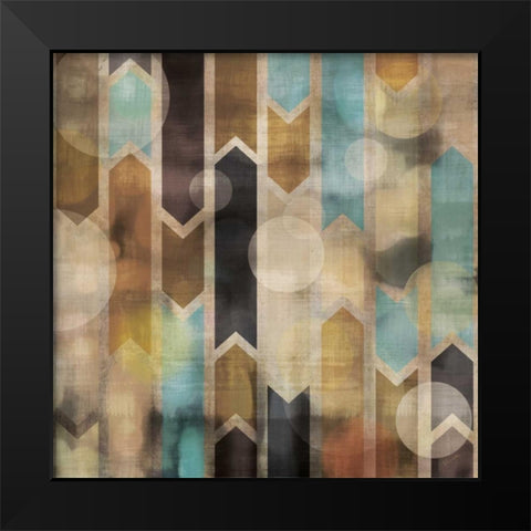 Bokeh Pattern III Black Modern Wood Framed Art Print by Craven, Katrina