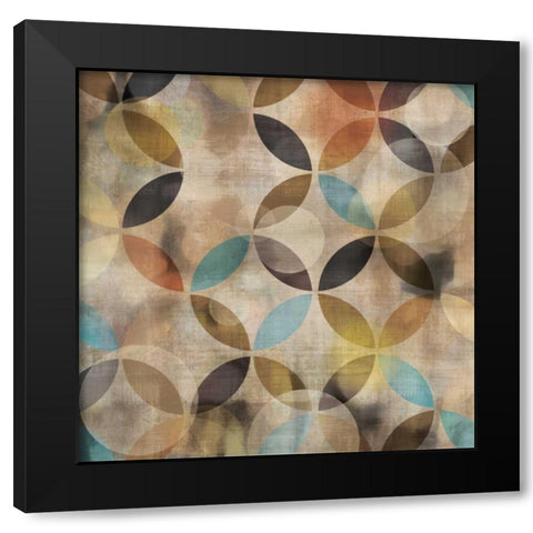 Bokeh Pattern IV Black Modern Wood Framed Art Print by Craven, Katrina