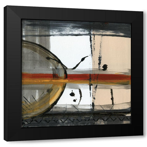 Brown Settlement II Black Modern Wood Framed Art Print with Double Matting by Jill, Susan