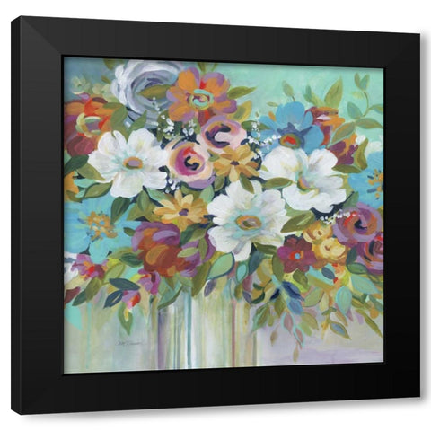 Confetti Bouquet I Black Modern Wood Framed Art Print with Double Matting by Robinson, Carol