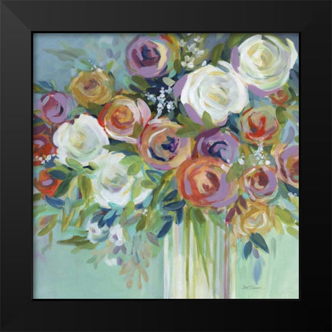 Confetti Bouquet II Black Modern Wood Framed Art Print by Robinson, Carol