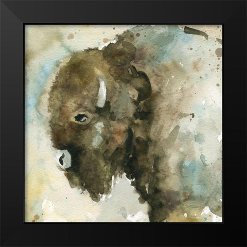 On Guard Black Modern Wood Framed Art Print by Robinson, Carol