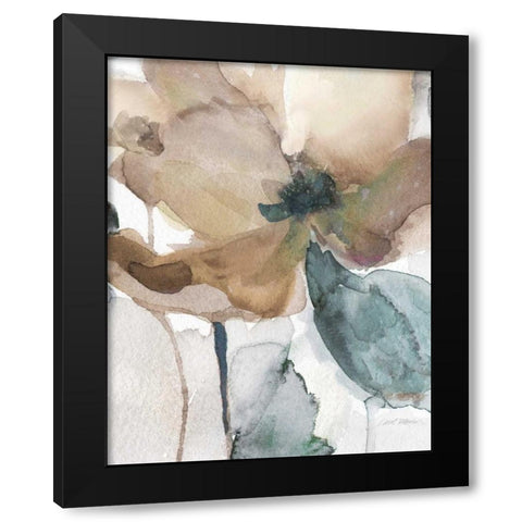 Watercolor Poppy I Black Modern Wood Framed Art Print by Robinson, Carol