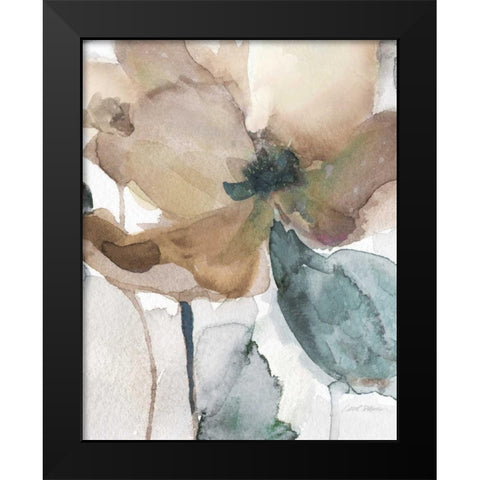 Watercolor Poppy I Black Modern Wood Framed Art Print by Robinson, Carol