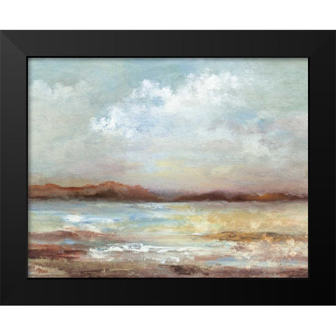 Ocean Breeze II Black Modern Wood Framed Art Print by Nan