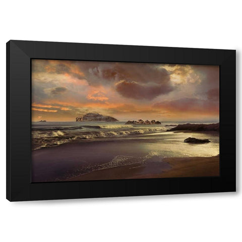 Catalina Dusk Black Modern Wood Framed Art Print with Double Matting by Calascibetta, Mike