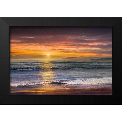 Sundown Black Modern Wood Framed Art Print by Calascibetta, Mike