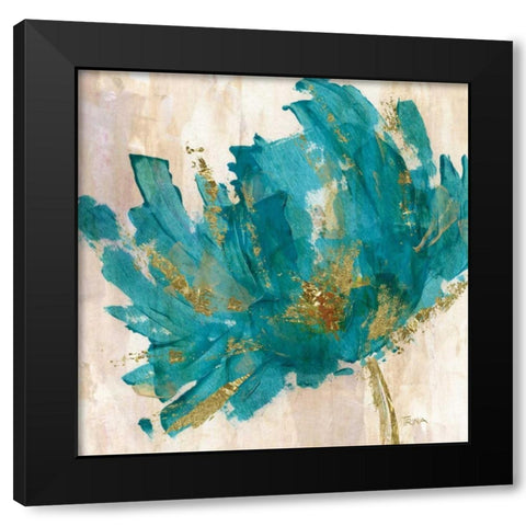 Blue Infusion II Black Modern Wood Framed Art Print with Double Matting by Craven, Katrina