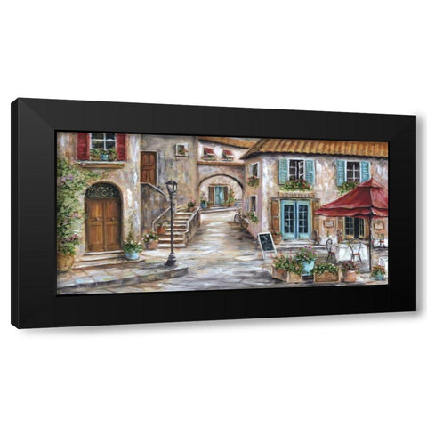 Pizzeria Trattoria Black Modern Wood Framed Art Print with Double Matting by Dunlap, Marilyn
