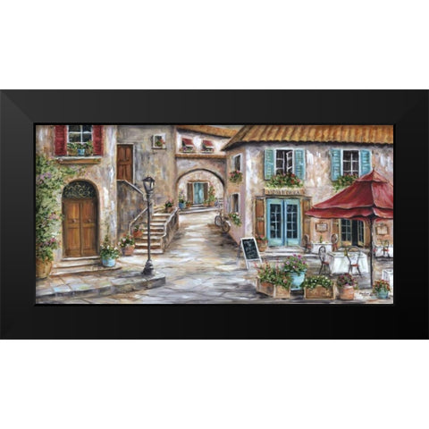 Pizzeria Trattoria Black Modern Wood Framed Art Print by Dunlap, Marilyn