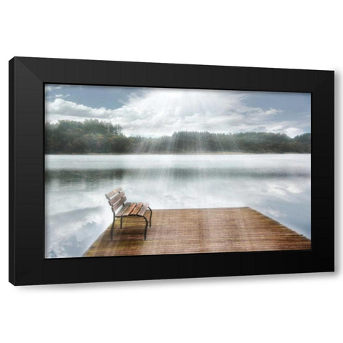 One Moment in Time Black Modern Wood Framed Art Print by Weisz, Irene