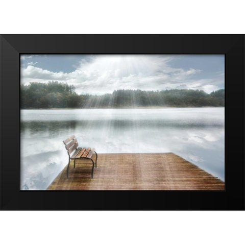 One Moment in Time Black Modern Wood Framed Art Print by Weisz, Irene