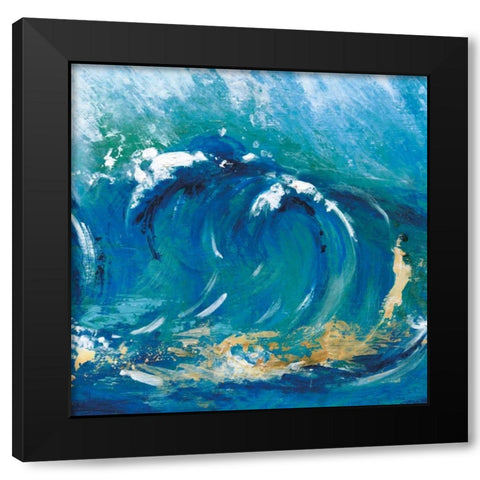 Big Surf I Black Modern Wood Framed Art Print by Tava Studios