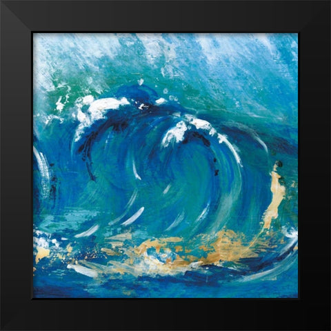 Big Surf I Black Modern Wood Framed Art Print by Tava Studios