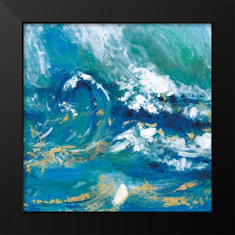 Big Surf III Black Modern Wood Framed Art Print by Tava Studios