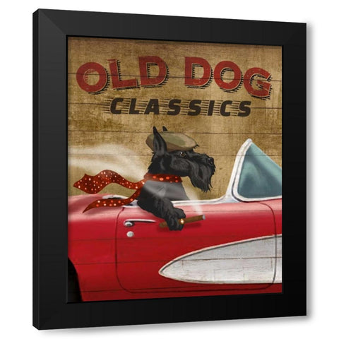 Old Dog Classics Black Modern Wood Framed Art Print with Double Matting by Knutsen, Conrad