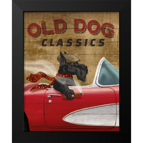 Old Dog Classics Black Modern Wood Framed Art Print by Knutsen, Conrad