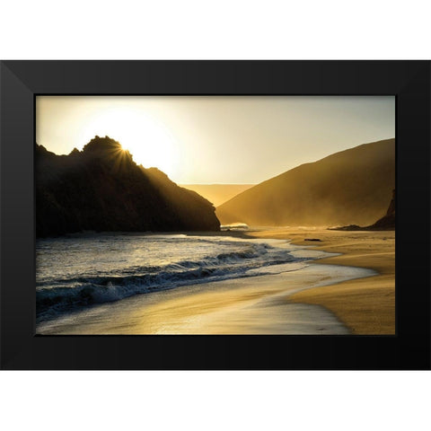 Sunset at Big Sur Black Modern Wood Framed Art Print by Delimont, Danita