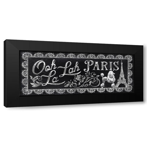 Ooh La Lah Black Modern Wood Framed Art Print by Knutsen, Conrad