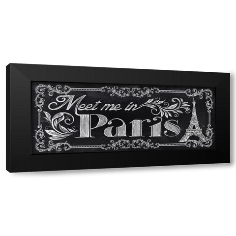 Meet Me in Paris Black Modern Wood Framed Art Print by Knutsen, Conrad