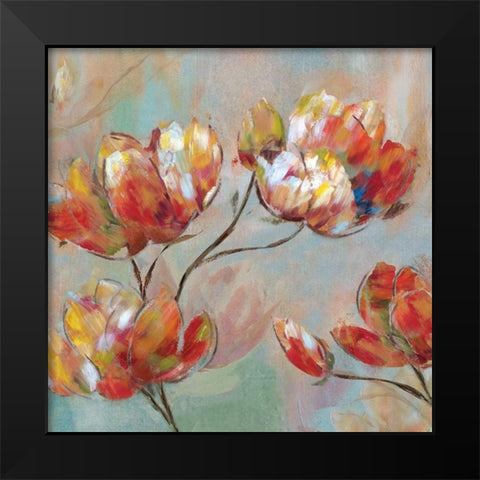 Splashy Spring II Black Modern Wood Framed Art Print by Nan