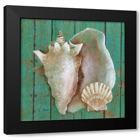 Conch Black Modern Wood Framed Art Print by Tava, Janet