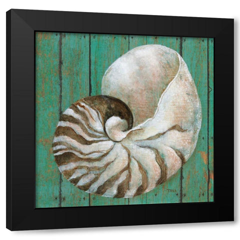 Nautilus Black Modern Wood Framed Art Print by Tava, Janet