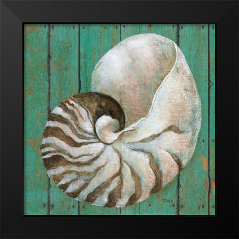 Nautilus Black Modern Wood Framed Art Print by Tava, Janet