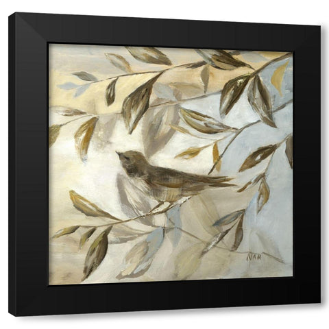 Spring Fling II Black Modern Wood Framed Art Print by Nan