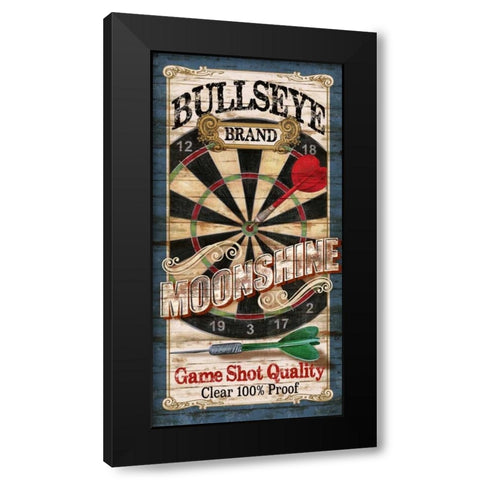 Bullseye Moonshine Black Modern Wood Framed Art Print by Knutsen, Conrad