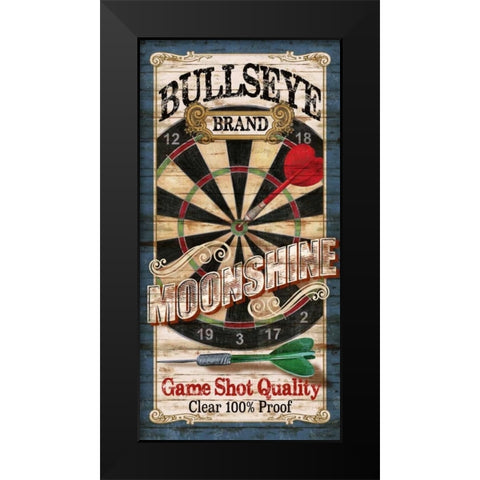 Bullseye Moonshine Black Modern Wood Framed Art Print by Knutsen, Conrad