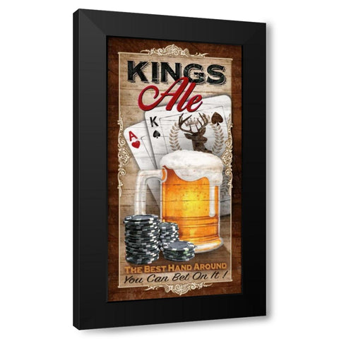 Kings Ale Black Modern Wood Framed Art Print with Double Matting by Knutsen, Conrad