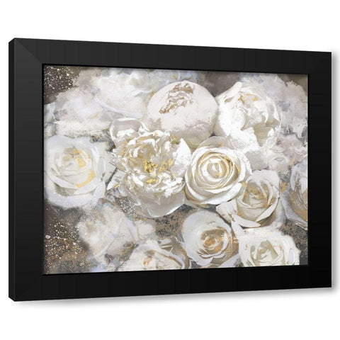 Gilded Roses I Black Modern Wood Framed Art Print by Nan