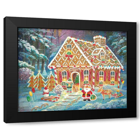 Santas Ginger Black Modern Wood Framed Art Print by Manning, Ruane