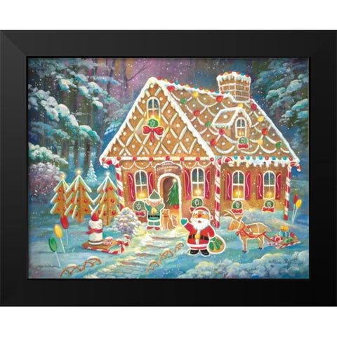 Santas Ginger Black Modern Wood Framed Art Print by Manning, Ruane