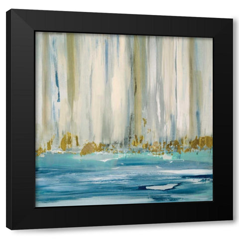 Mountain Water I Black Modern Wood Framed Art Print with Double Matting by Jill, Susan