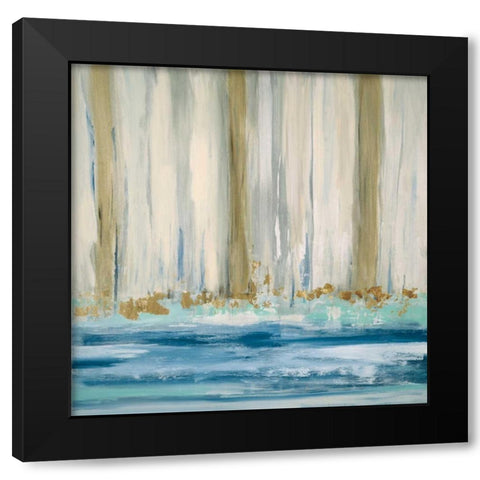Mountain Water II Black Modern Wood Framed Art Print with Double Matting by Jill, Susan