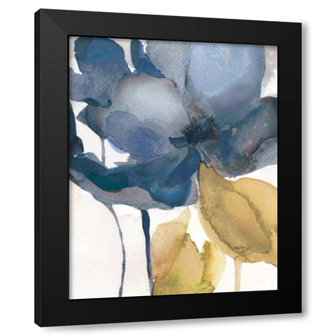 Blue Note II Black Modern Wood Framed Art Print with Double Matting by Robinson, Carol