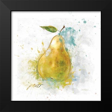Fresh Pear Black Modern Wood Framed Art Print by Robinson, Carol