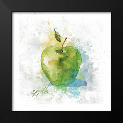 Fresh Apple Black Modern Wood Framed Art Print by Robinson, Carol