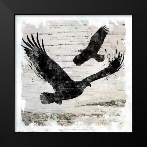 Birchbark Eagle Black Modern Wood Framed Art Print by Robinson, Carol