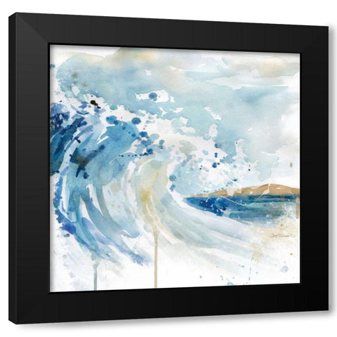 Malibu Surf I Black Modern Wood Framed Art Print with Double Matting by Robinson, Carol