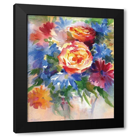Endless Summer Black Modern Wood Framed Art Print by Troise Heidel, Theresa