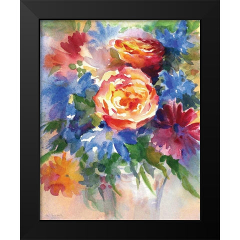 Endless Summer Black Modern Wood Framed Art Print by Troise Heidel, Theresa