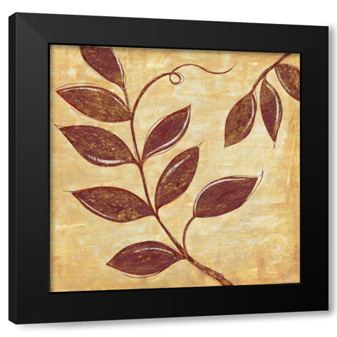 Marsala Moment I Black Modern Wood Framed Art Print by Tava Studios