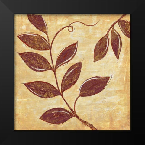 Marsala Moment I Black Modern Wood Framed Art Print by Tava Studios