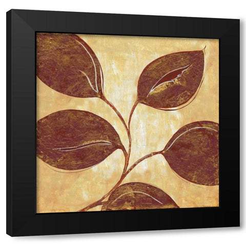 Marsala Moment II Black Modern Wood Framed Art Print by Tava Studios