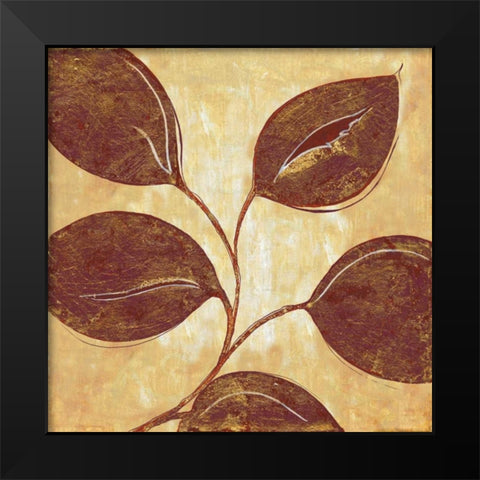 Marsala Moment II Black Modern Wood Framed Art Print by Tava Studios