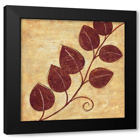 Marsala Moment IV Black Modern Wood Framed Art Print by Tava Studios